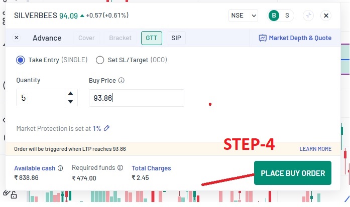 PLACE BUY ORDER GTT ORDER