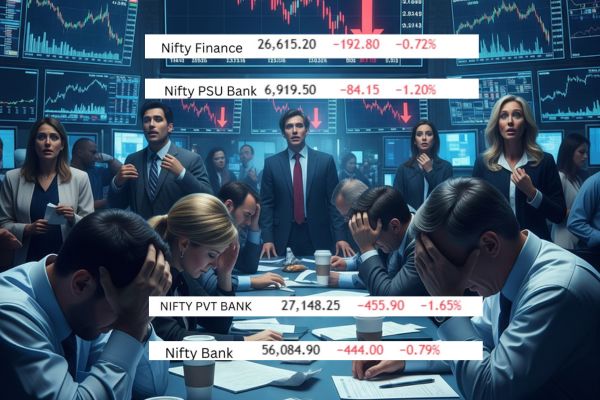 Share Bazaar Headlines: किन सेक्टर्स पर टूटा भरोसा?
बैंकिंग शेयरों में भारी बिकवाली 
