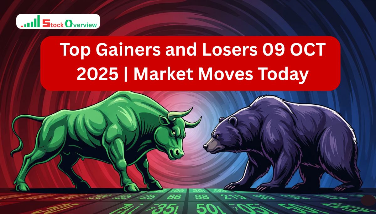 Top gainers and losers today 09 october 2025